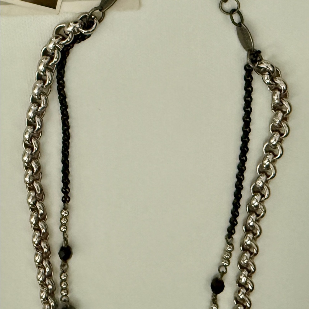 Sabika Silver and Black Necklace